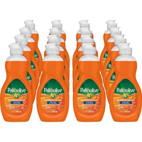 Palmolive Antibacterial Ultra Dish Soap - Concentrate - 9.7 fl oz (0.3 quart) - Mild Citrus Scent - 16 / Carton - Anti-bacterial