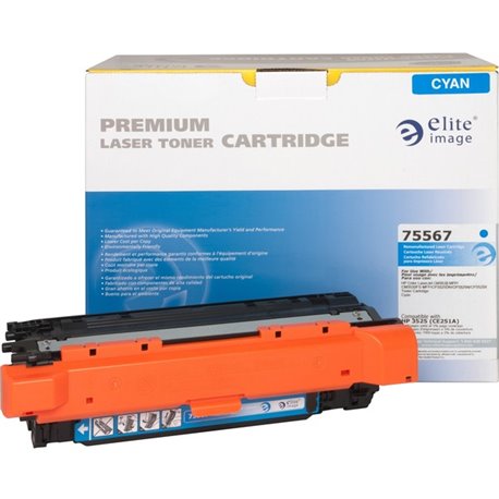 Elite Image Remanufactured Laser Toner Cartridge - Alternative for HP 504A (CE251A) - Cyan - 1 Each - 7000 Pages