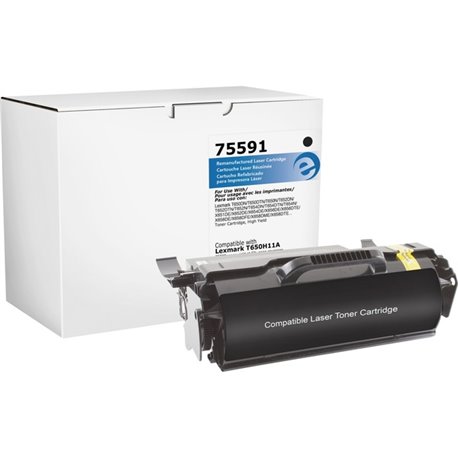 Elite Image Remanufactured Toner Cartridge - Alternative for Lexmark (T650H11A) - Laser - 25000 Pages - Black - 1 Each