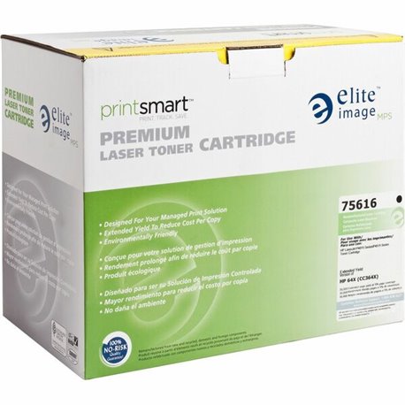 Elite Image Remanufactured Extended High Yield Laser Toner Cartridge - Alternative for HP 64X (CC364X) - Black - 1 Each - 40000 