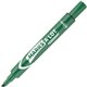 Avery Large Desk-Style Permanent Markers - 4.7625 mm Marker Point Size - Chisel Marker Point Style - Green - Green Plastic Barre