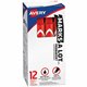 Avery Large Desk-Style Permanent Markers - 4.7625 mm Marker Point Size - Chisel Marker Point Style - Red - Red Plastic Barrel - 