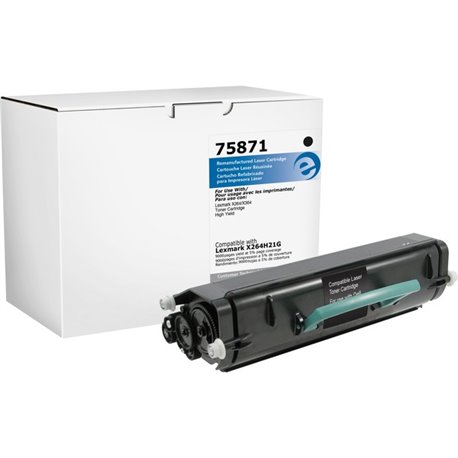 Elite Image Remanufactured Toner Cartridge - Alternative for Lexmark (X264H21A) - Laser - High Yield - Black - 9000 Pages - 1 Ea