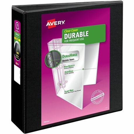 Avery Durable View Binder - EZD Rings - 3" Binder Capacity - Letter - 8 1/2" x 11" Sheet Size - 670 Sheet Capacity - 3 x D-Ring 