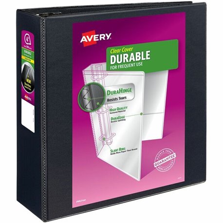 Avery Durable View Binder - EZD Rings - 4" Binder Capacity - Letter - 8 1/2" x 11" Sheet Size - 780 Sheet Capacity - 3 x D-Ring 