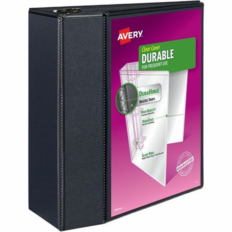 Avery Durable View Binder - EZD Rings - 5" Binder Capacity - Letter - 8 1/2" x 11" Sheet Size - 1050 Sheet Capacity - 3 x D-Ring