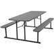 Cosco Folding Picnic Table - Taupe Top - 800 lb Capacity - 72" Table Top Width x 57" Table Top Depth - 29" Height - Wood Grain, 
