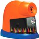 Elmer's CrayonPro Electric Sharpener - 1 Hole(s) - 6.1" Height x 4.6" Width x 7.9" Depth - Plastic - Orange - 1 Each