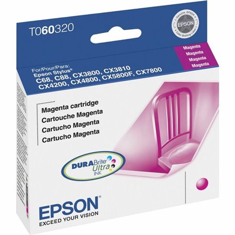 Epson DURABrite Original Ink Cartridge - Inkjet - Magenta - 1 Each