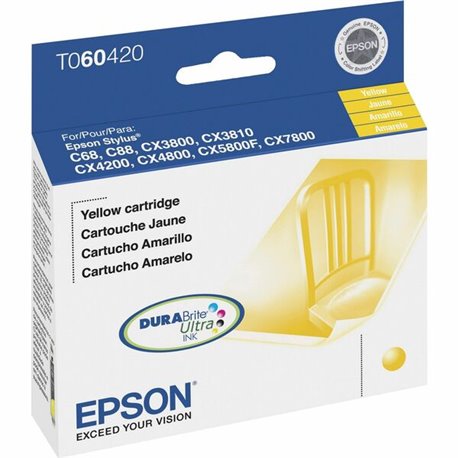 Epson DURABrite Original Ink Cartridge - Inkjet - 550 Pages - Yellow - 1 Each