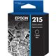 Epson 215 Original Inkjet Ink Cartridge - Black - 1 Each - 215 Pages