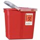 Covidien Sharps Hinged Lid Container - 2 gal Capacity - 10" Height x 10.5" Width x 7.3" Depth - Red - 1 Each