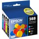 Epson DURABrite Ultra 288 Original Standard Yield Inkjet Ink Cartridge - Pigment Black, Pigment Cyan, Pigment Magenta, Pigment Y