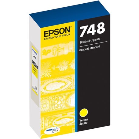 Epson DURABrite Pro 748 Original Standard Yield Inkjet Ink Cartridge - Yellow - 1 Each - 1500 Pages