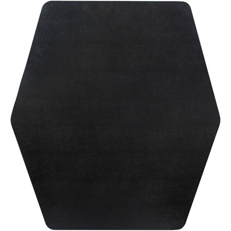 ES ROBBINS Game Zone Chair Mat - Medium Pile Carpet, Hard Floor - 46" Length x 42" Width - Hexagon - Vinyl - Black - 1Each