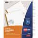 Avery Big Tab Insertable Dividers - Reinforced Gold Edge - 5 Print-on Tab(s) - 5 Tab(s)/Set - 8.5" Divider Width x 11" Divider L