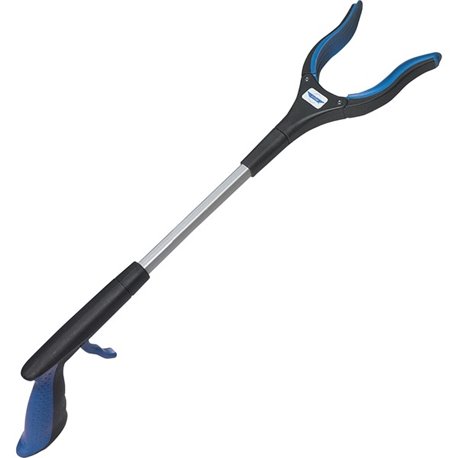 Ettore Grip 'n Grab Multipurpose Pickup Tool - 16" Reach - Articulating Head, Rust Proof, Comfortable Handle, Lightweight - Rubb