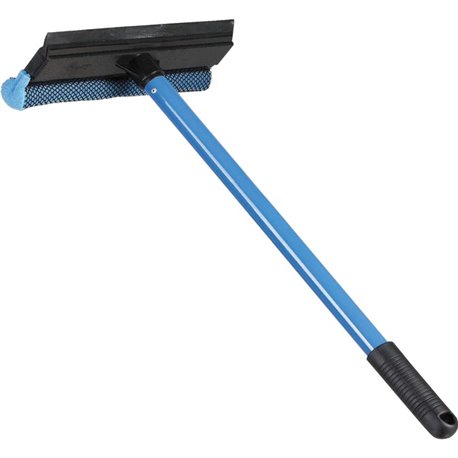 Ettore Auto Squeegee Scrubber - 8" Rubber Blade - 16" Aluminum Handle - 3" Height x 7.8" Width x 22" Length - Durable, Streak-fr