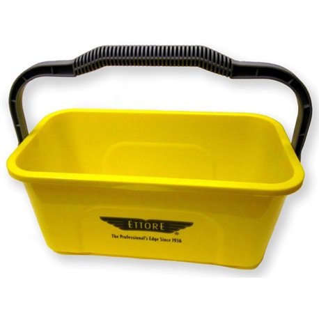 Ettore Super Compact Bucket - 3 gal - Heavy Duty, Sturdy Handle, Compact, Ergonomic Grip - 7.3" x 17.5" - Yellow - 1 Each