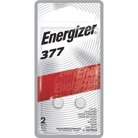 Energizer Alkaline A23 Battery 2-Packs - For Multipurpose, Glucose Monitor, Toy, Calculator - 377 - 24 mAh - 1.55 V DC - 72 / Ca