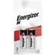 Energizer N Batteries, 2 Pack - For Multipurpose - N - 1.5 V DC - 1000 mAh - Alkaline - 2 / Pack