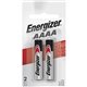 Energizer AAAA Batteries, 2 Pack - For Multipurpose - AAAA - 1.5 V DC - 595 mAh - Alkaline - 2 / Pack