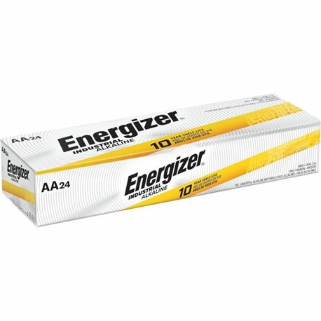 Energizer Industrial Alkaline AA Batteries, 24 pack - For Multipurpose - AA - 1.5 V DC - 2779 mAh - Alkaline - 24 / Box