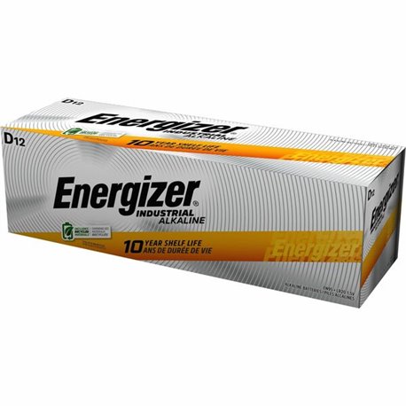 Energizer Industrial D Batteries, D Cell Energizer Industrial Alkaline Batteries - For Construction, Facility Maintenance, Repai