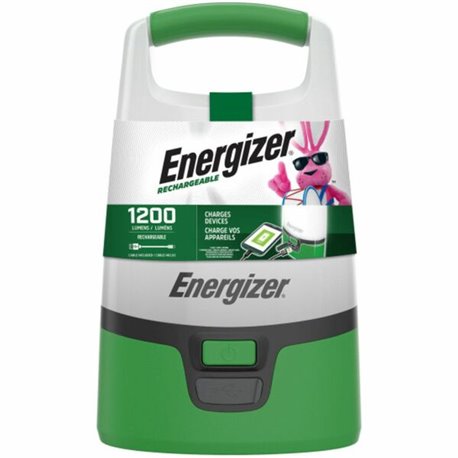 Energizer Vision Recharge LED Lantern - LED - 1200 lm Lumen - Lithium Ion (Li-Ion) - Battery Rechargeable - Battery - Green - 1 