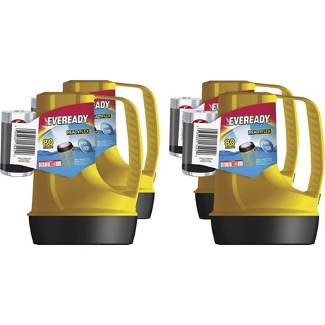 Eveready ReadyFlex LED Floating Lantern - LED - 80 lm Lumen - 2 x D - Battery - Yellow - 4 / Carton