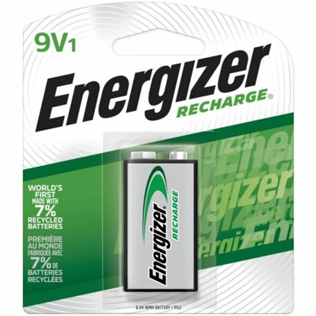 Energizer 9-Volt Recharge Batteries - For Multipurpose - Battery Rechargeable - 9V - 9 V DC - 150 mAh - Nickel Metal Hydride (Ni