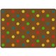 Flagship Carpets Basics Dots Classroom Rug - 72" Length x 100.80" Width - Rectangle - Muted - Nylon