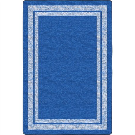 Flagship Carpets Double Light Tone Border Blue Rug - 100" Length x 72" Width x 0.50" Thickness - Rectangle - Blue