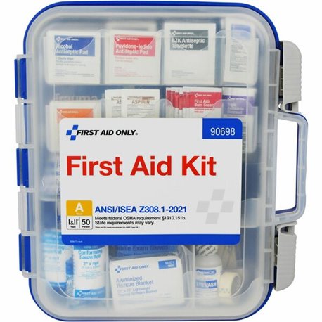 First Aid Only 50-Person ReadyCare First Aid Kit - ANSI Compliant - 260 x Piece(s) For 50 x Individual(s) Height - Plastic Case 