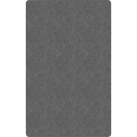Flagship Carpets Amerisoft Solid Color Rug - 108" Length x 72" Width - Rectangle - Gray - Nylon, Polyester