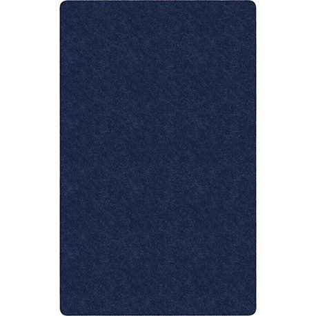 Flagship Carpets Amerisoft Solid Color Rug - 108" Length x 72" Width - Rectangle - Navy Blue - Nylon, Polyester