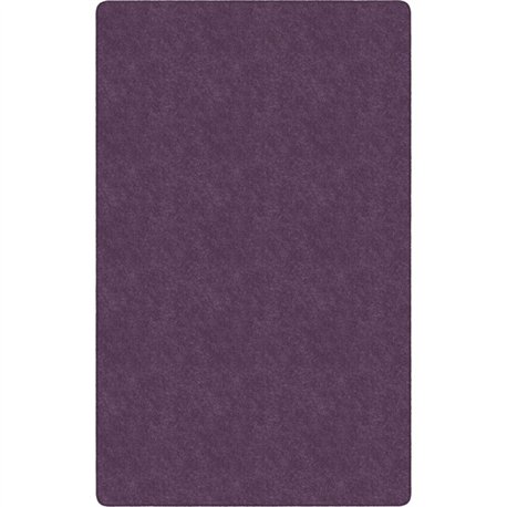 Flagship Carpets Amerisoft Solid Color Rug - 108" Length x 72" Width - Rectangle - Purple - Nylon, Polyester