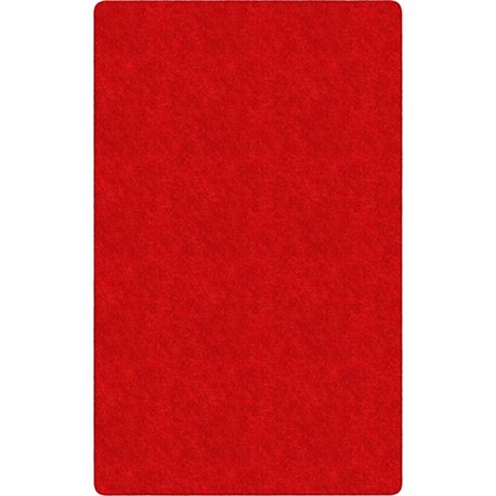 Flagship Carpets Amerisoft Solid Color Rug - 108" Length x 72" Width - Rectangle - Classic Red - Nylon, Polyester