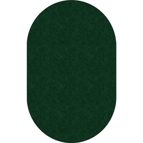 Flagship Carpets Amerisoft Solid Color Rug - 12 ft Length x 90" Width - Oval - Emerald Green - Nylon, Polyester