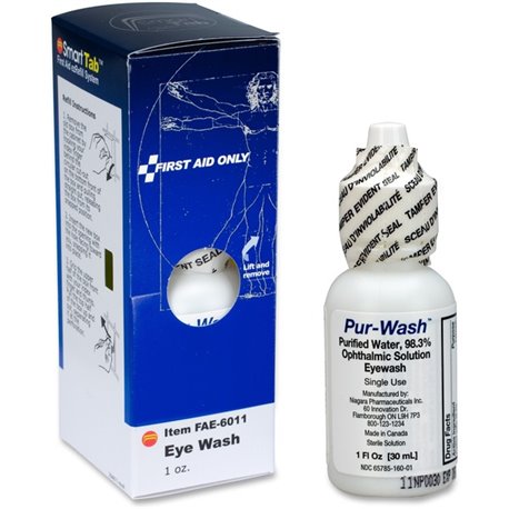 First Aid Only Pur-Wash Eyewash - 1 fl oz - For Irritated Eyes - 1 / Box