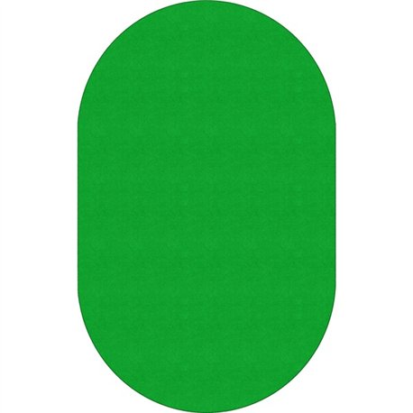 Flagship Carpets Ameristrong Solid Color Rug - Traditional - 91.20" Length x 12 ft Width - Oval - Lime Green - Fiber, Nylon