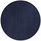 Flagship Carpets Classic Solid Color 6' Round Rug - Traditional - 72" Diameter - Circle - Navy - Nylon