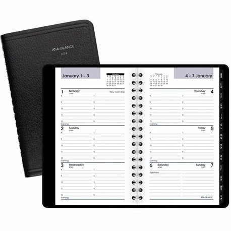 At-A-Glance DayMinder Appointment Book Planner - Large Size - Julian Dates - Weekly - 12 Month - January 2024 - December 2024 - 