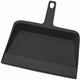Genuine Joe Heavy-duty Plastic Dust Pan - 12" Wide - Plastic - Black - 1 Each