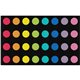 Flagship Carpets Schoolgirl Style Rainbow Dots Rug - 91.20" Length x 12 ft Width - Rectangle - Primary