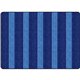 Flagship Carpets Basketweave Stripes Classroom Rug - Floor Rug - 72" Length x 99.96" Width - Rectangle - Blue - Nylon