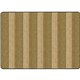 Flagship Carpets Basketweave Stripes Classroom Rug - Floor Rug - 72" Length x 100.80" Width - Rectangle - Natural - Nylon