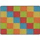 Flagship Carpets Basketweave Blocks Class Rug - Floor Rug - 72" Length x 100.80" Width - Rectangle - Multi - Nylon