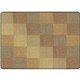 Flagship Carpets Basketweave Blocks Class Rug - Floor Rug - 72" Length x 100.80" Width - Rectangle - Natural - Nylon