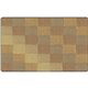 Flagship Carpets Basketweave Blocks Class Rug - Floor Rug - 91.20" Length x 12 ft Width - Rectangle - Natural - Nylon